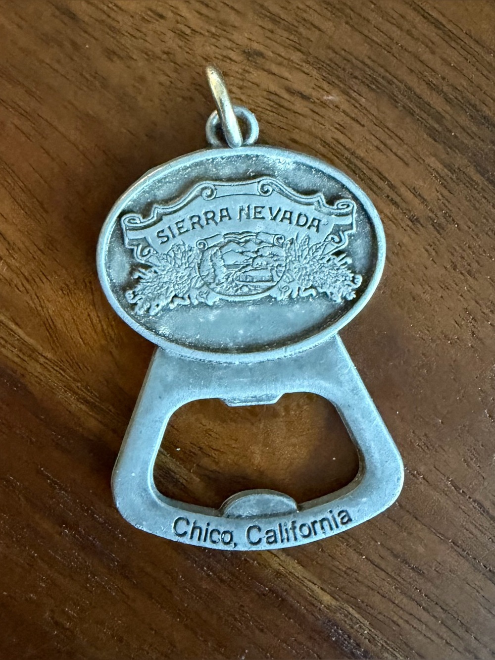 Sierra Nevada Chico California Bottle Opener Keychain - Silver Tone